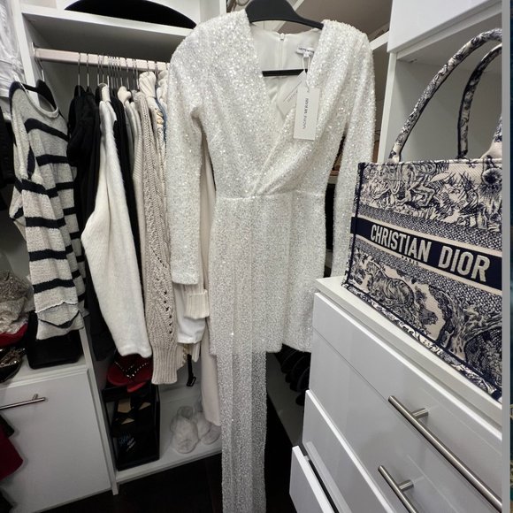 Leah White Dress - Nadine Merabi